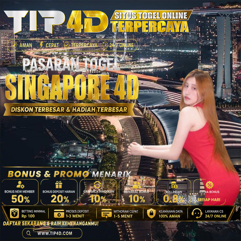 Pasaran Singapore 4D TIP4D: Diskon 66%, Bonus New Member 