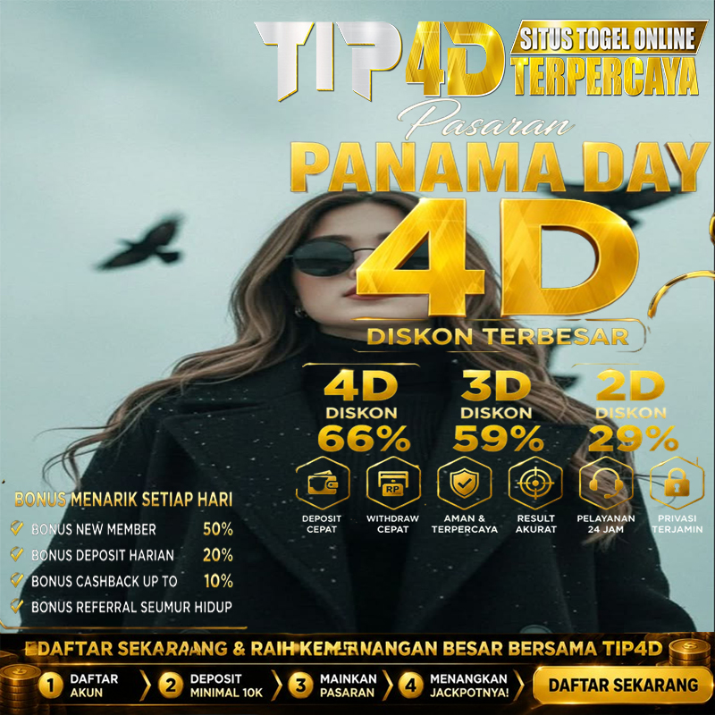 TIP4D Togel Panama Day 4D dengan diskon terbesar 66%, bonus